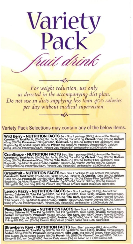Variety Pack Fruit Drink Protein Mix - Dr. Rogers - Centers.com