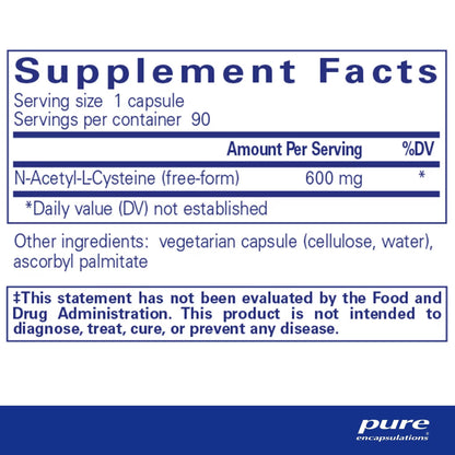 NAC (n-acetyl-l-cysteine) 600 mg