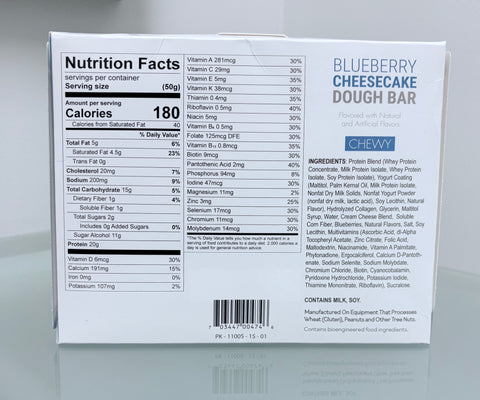 *NEW* Blueberry Cheesecake Dough Protein Bar