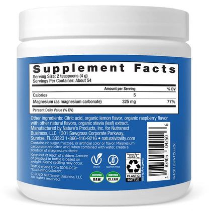Natural Vitality Calm Magnesium Supplement - Raspberry Lemon Flavor - Dr. Rogers - Centers.com