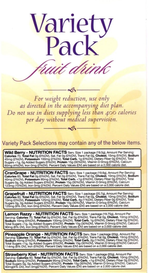 Variety Pack Fruit Drink Protein Mix - Dr. Rogers - Centers.com